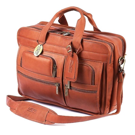 Claire Chase 151E-saddle Executive Computer Briefcase - Saddle 844739026850